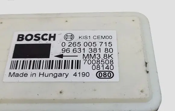 Citroen C5 ESP acceleration yaw rate sensor 0265005715 9663138180