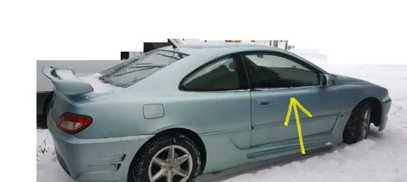 Peugeot 406 Front door window/glass (coupe) 