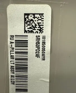 Chrysler Pacifica (A) pillar trim 101850050AYR 5RH53PD2AF