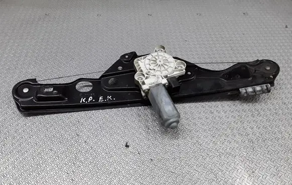 Rear door window regulator with motor