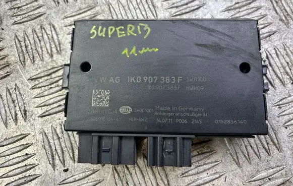 Skoda Superb B6 (3T) Tow bar trailer control unit/module 1K0907383F