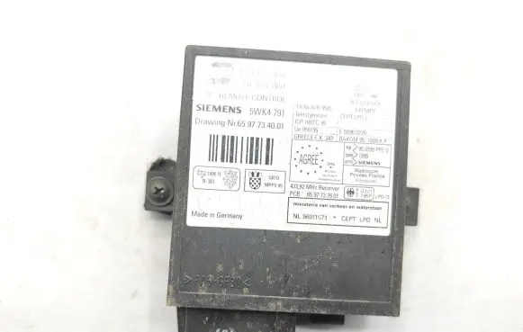 Seat Toledo I (1L) Airbag control unit/module 6597734001 1L0959800 5WK4791