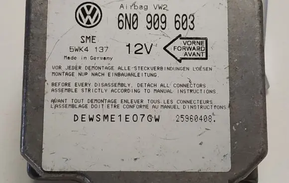 Volkswagen Sharan Airbag control unit/module 6N0909603