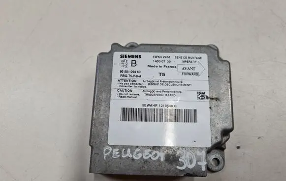 Peugeot 307 Airbag control unit/module 9650109480 14030709 5WK42908