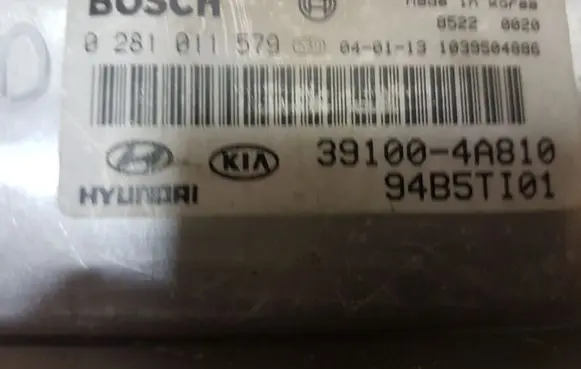KIA Sorento Engine control unit/module 391004A810 94B5TI01 0281011579