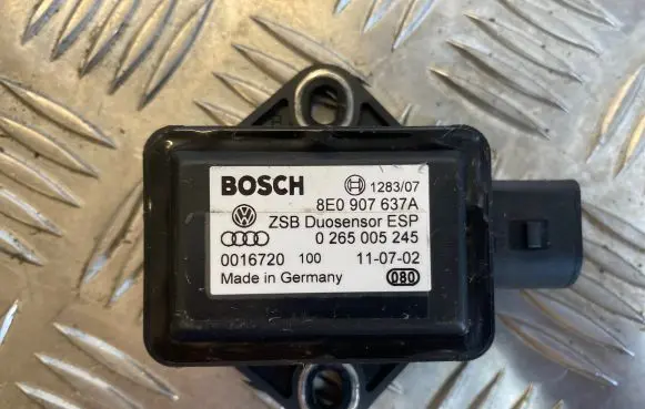 Audi A6 S6 C5 4B ESP acceleration yaw rate sensor 8E0907637A 0265005245 0016720