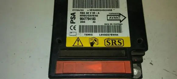 Citroen C3 Airbag control unit/module 9647794180 L5V3D27BW94 RBGA8V08A