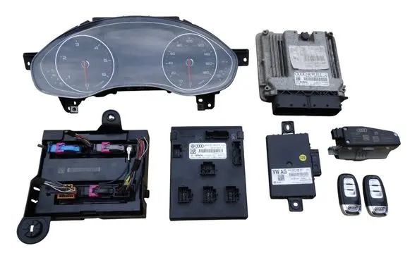 Audi A7 S7 4G Engine ECU kit and lock set 4G0907311E 4G0907401 0281018892