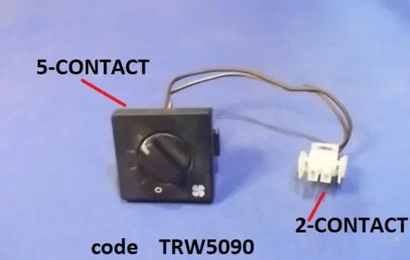 Volvo 440 Interior fan control switch TRW5090
