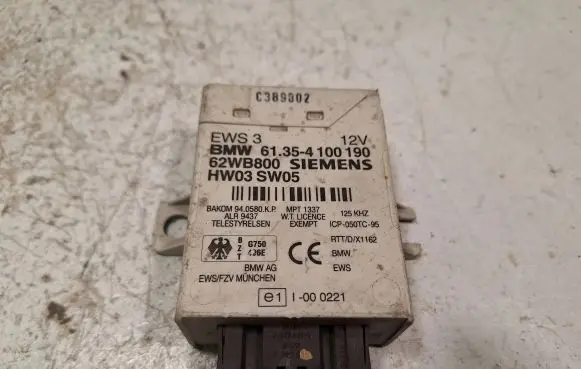 BMW 3 E46 Immobilizer control unit/module 62WB800 61354100190 HW03SW05