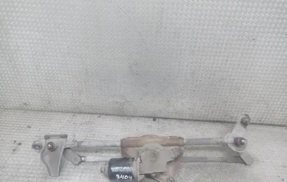 Front wiper linkage and motor