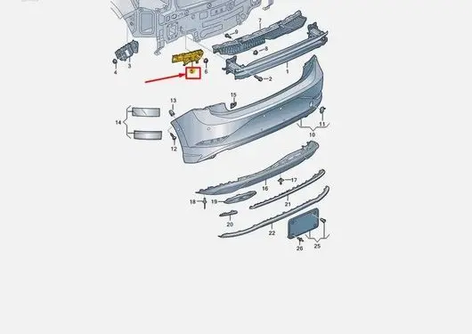 Volkswagen Polo VI Trim molding 2G6807454B