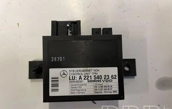 Mercedes-Benz S W221 Tire pressure control unit A2215402362