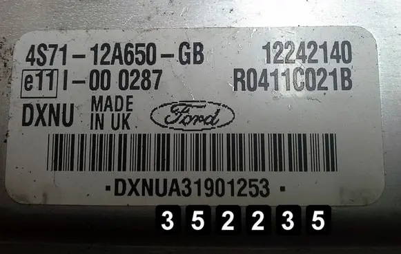 Ford Mondeo Mk III Engine control unit/module 4S71-12A650-GB