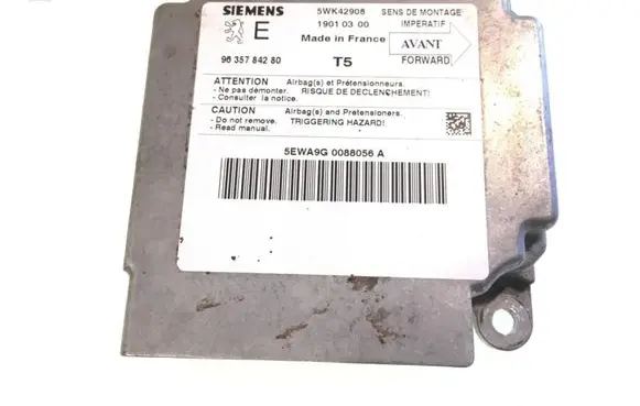 Peugeot 307 Airbag control unit/module 9635784280