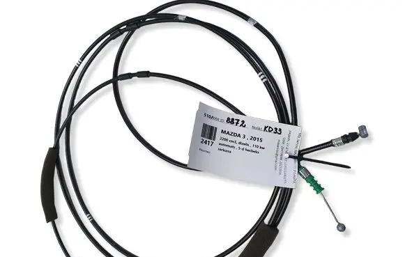 Mazda 3 III Fuel cap flap release cable 