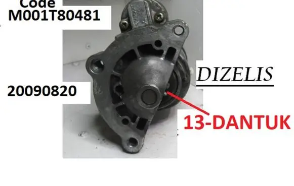 Peugeot Expert Starter motor M001T80481 20090820