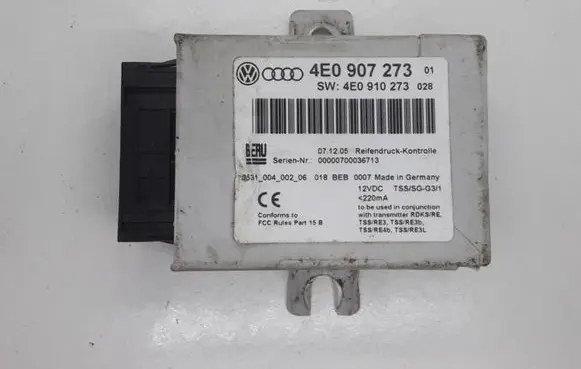 Audi A8 S8 D3 4E Tire pressure control unit 4E0907273 4E0910273