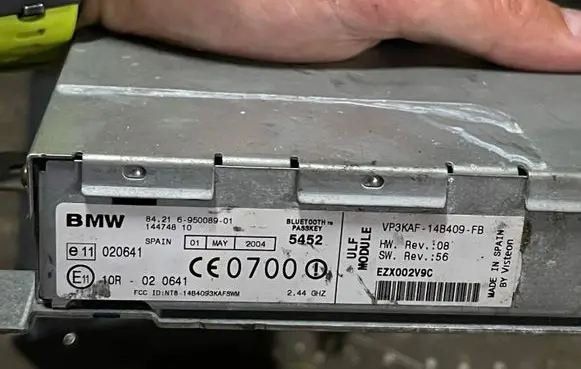 BMW X5 E53 Bluetooth control unit module 6950089 EZX002V9C VP3RKF14B409FB
