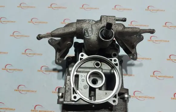 Volkswagen Touareg I Oil filter mounting bracket 07Z115389