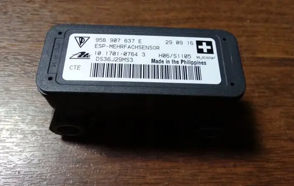 Porsche Macan (95B) ESP acceleration yaw rate sensor 95B907637E
