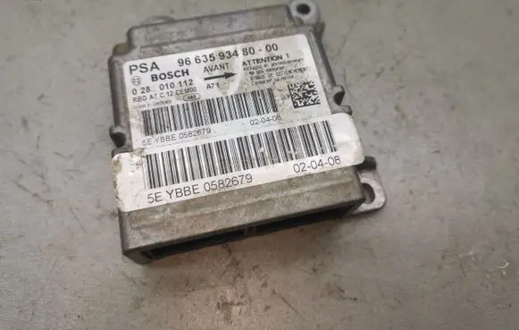 Peugeot 207 Airbag control unit/module 9663593480