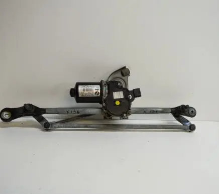 Front wiper linkage and motor