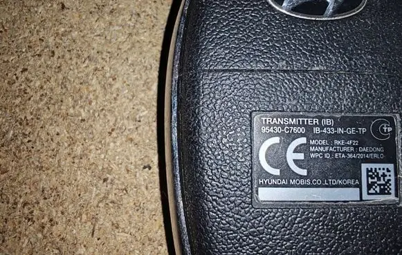 Hyundai i20 (GB IB) Ignition key/card 95430C7600