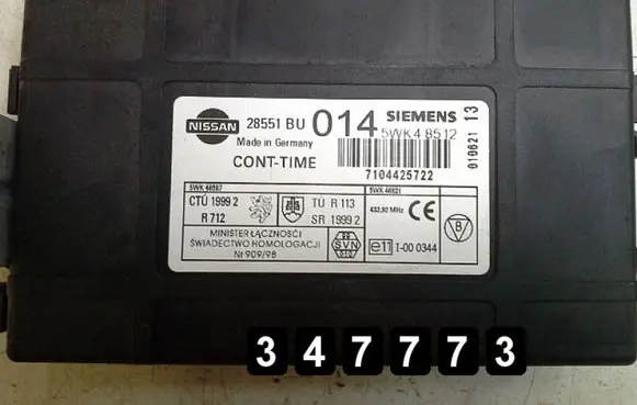 Nissan Almera Tino Engine control unit/module 5wk48512