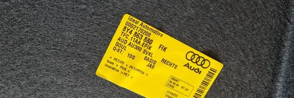 Audi A3 8Y Trunk/boot side trim panel 8V4863880 TEC11A4