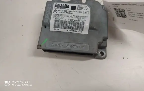Citroen C6 Airbag control unit/module 9661384680 604289500