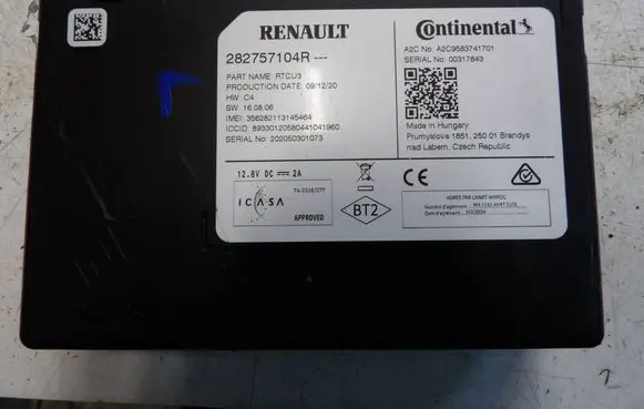 Renault Scenic IV - Grand scenic IV GPS navigation control unit/module 282757104R