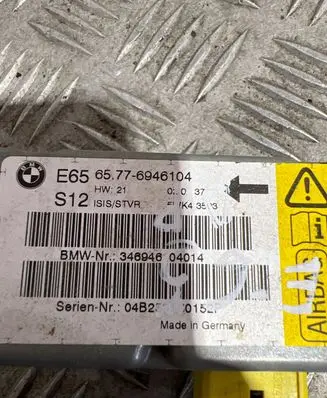 BMW 7 E65 E66 Airbag control unit/module 6946104 34694604014