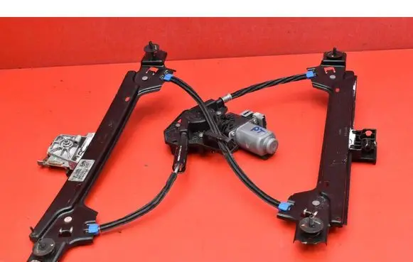 Rear door window regulator with motor