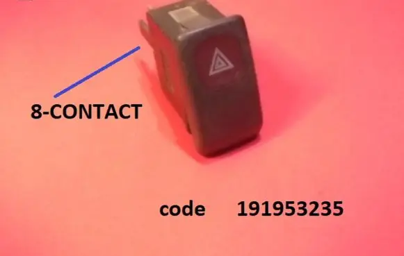 Volkswagen Jetta II Hazard light switch 191953235