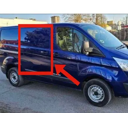 Ford Transit Custom Rubber seal sliding door (on door) 