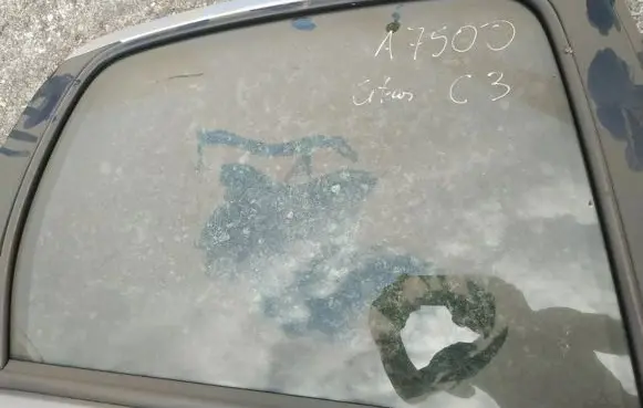 Rear door window glass