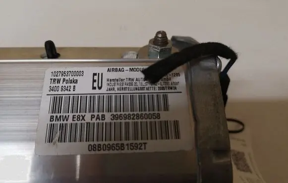 BMW 1 E81 E87 Passenger airbag 1027953700003 34009342B 396982860058