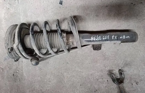 Front shock absorber with coil spring