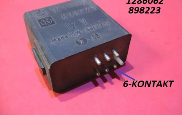 BMW 3 E30 Hazard warning light relay 1286062 898223