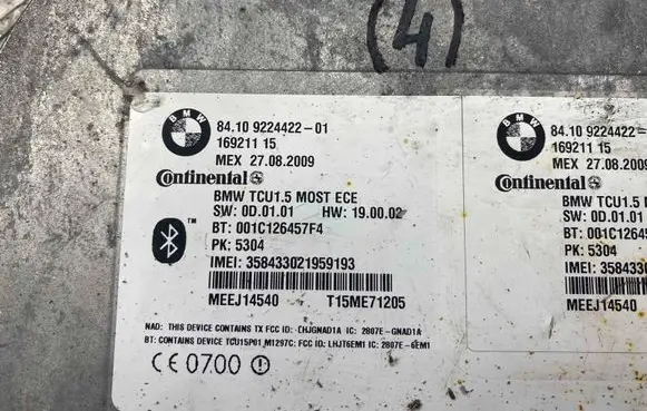 BMW X5 E70 Bluetooth control unit module 9224422