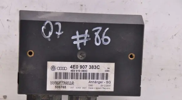 Audi Q7 4L Tow bar trailer control unit/module 4E0907383C