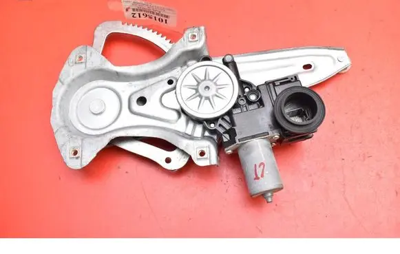 Rear door window regulator with motor