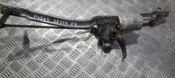 Front wiper linkage and motor
