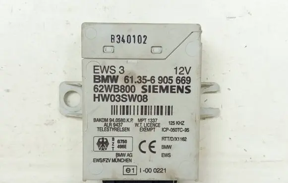 BMW 3 E46 Immobilizer control unit/module 61356905669 HW03SW08 62WB800