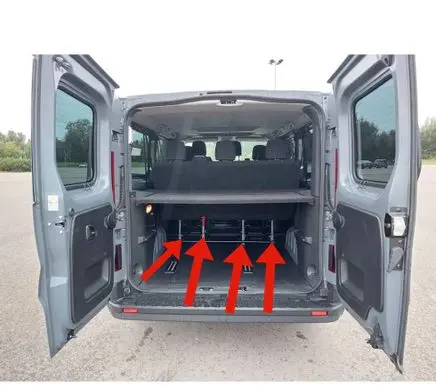 Opel Vivaro Rear seat guide rail