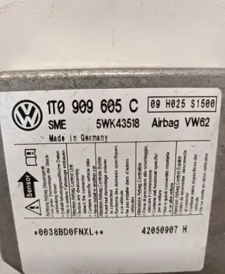Volkswagen Touran I Airbag control unit/module 1T0909605C 5WK43518 42050907H