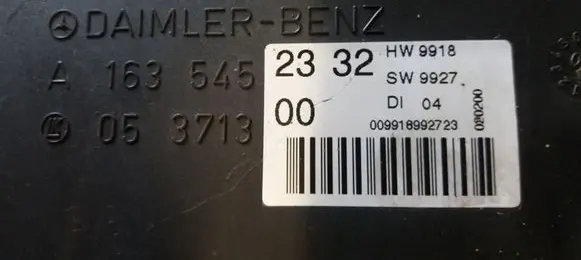 Mercedes-Benz ML W163 Comfort/convenience module A1635452332 05371300