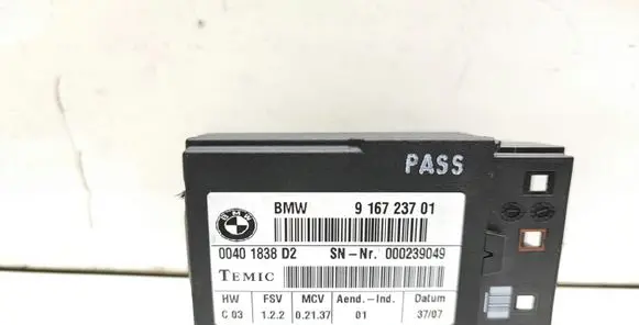 BMW 3 E92 E93 Seat control module 9167237