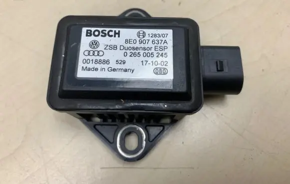Volkswagen PASSAT B5.5 ESP acceleration yaw rate sensor 8E0907637A 0265005245 0018886